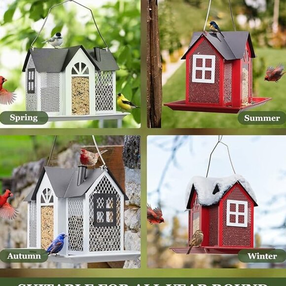 Metal bird feeder house - Picture 5 of 8